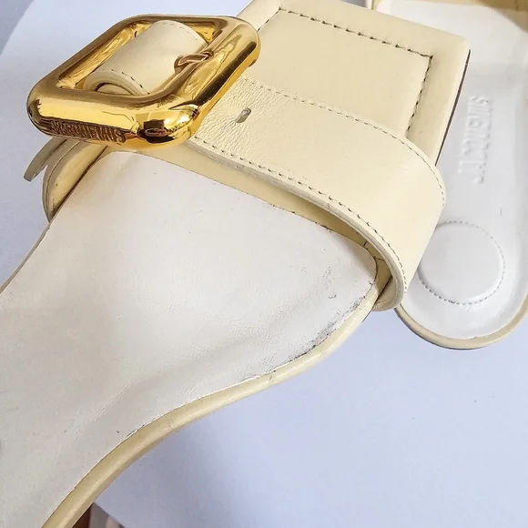 Jacquemus geometric buckle mule slides Les Sandales Regalo Basses Size… - Picture 11 of 12